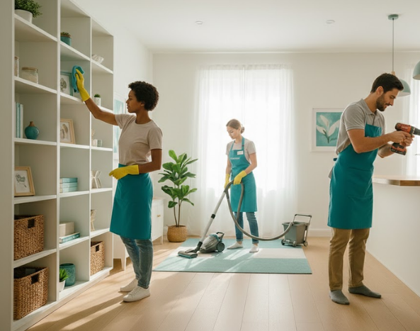 HomiNow professionals working in a home
